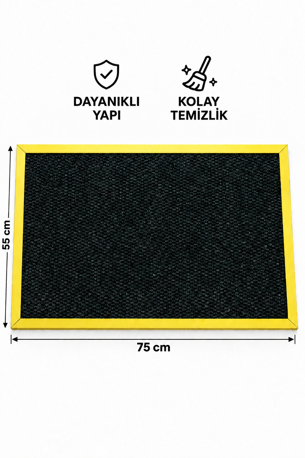 Decoramat Gold çerçeveli premium kapı önü paspası